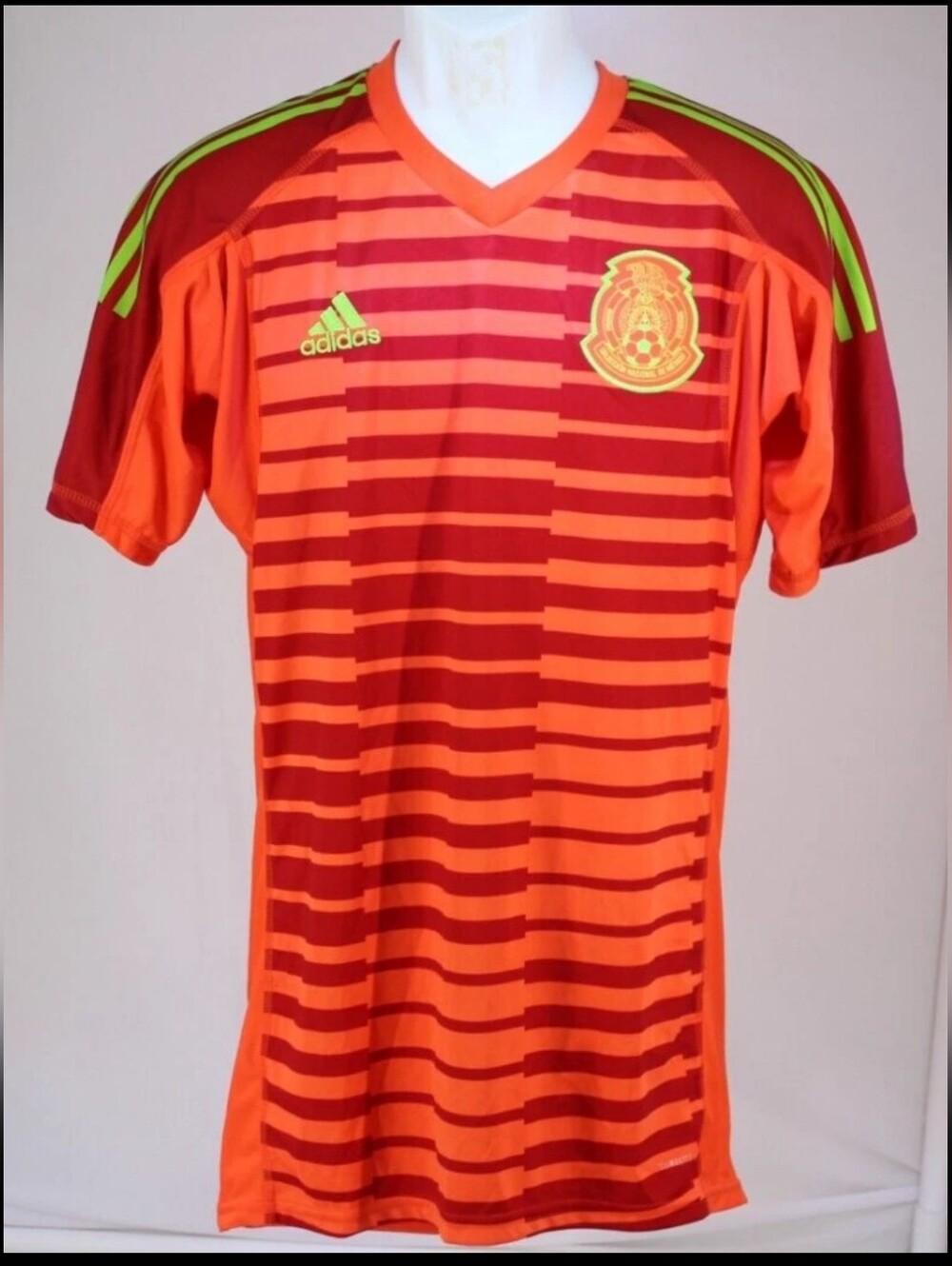 NWT ADIDAS Authentic Mexico Goalkeeper Soccer Mens Jersey World Cup 2018 Sz XS